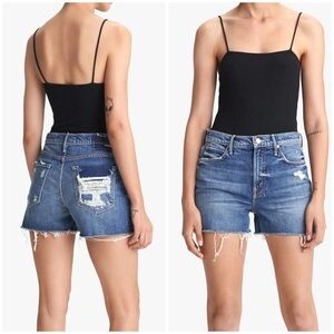 NWT Mother Superior The Dutchie Short Fray Cowboys Don't Cry Blue‎ Size 24